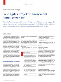 Wie agiles Projektmanagement umzusetzen ist