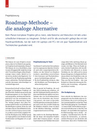 Roadmap-Methode, die analoge Alternative